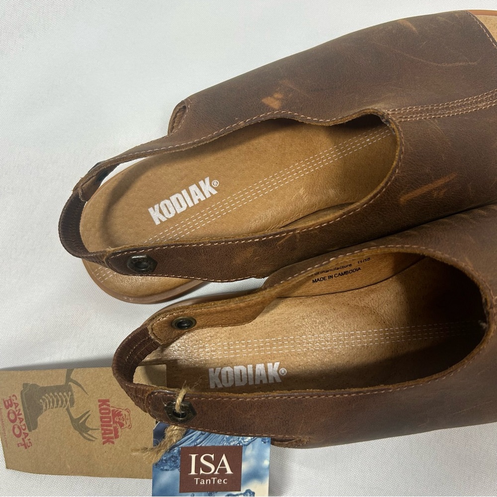 NWT Kodiak | Makena Genuine Leather Brown Sandals Slingback Women’s Size 9.5 - Picture 8 of 12